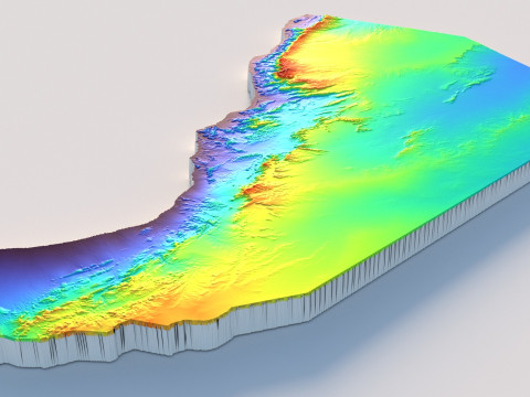 Somaliland terrain map 3D Model