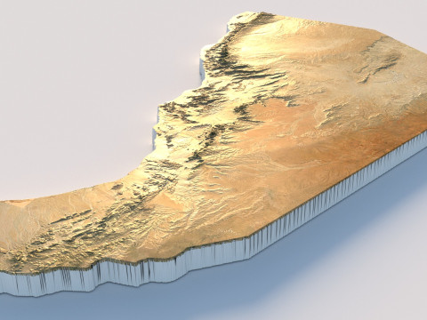Somaliland terrain map 3D Model