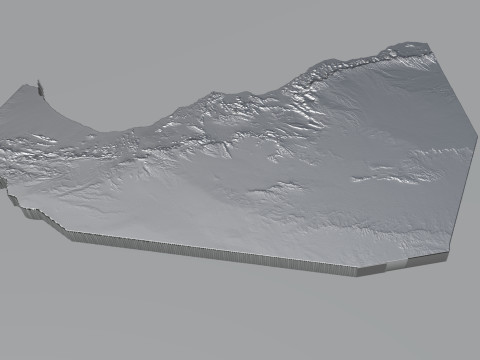 Somaliland terrain map 3D Model