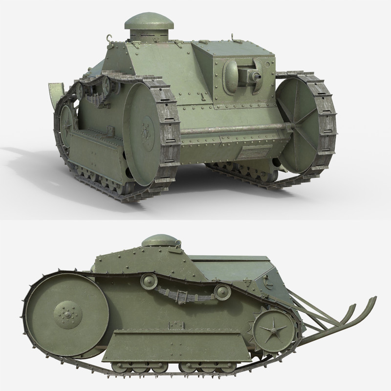 American Light Tank Modèle 3D .c4d .max .obj .3ds .fbx .stl .blend