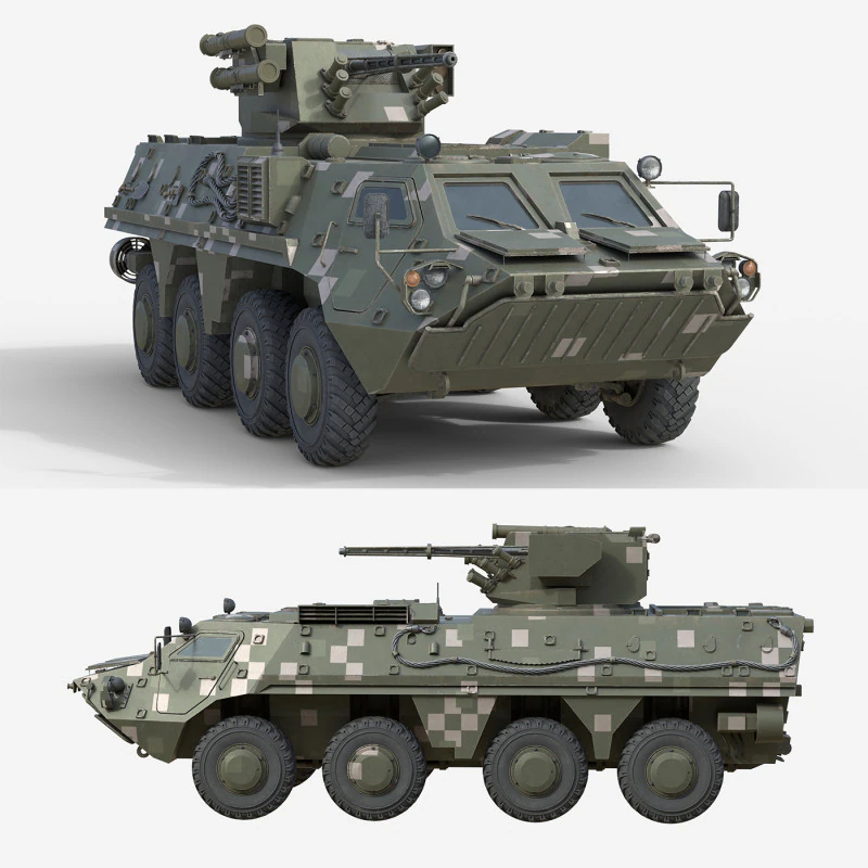 Veículo de combate de infantaria BTR 4E Modelo 3D .c4d .max .obj .3ds .fbx .stl .blend