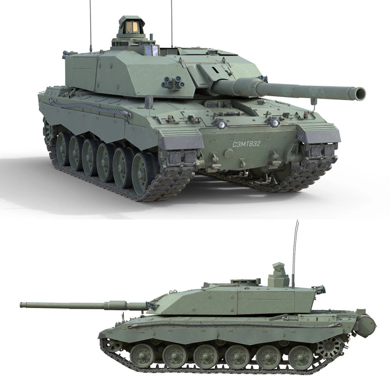 Challenger 3 Main battle tank 3D Model .c4d .max .obj .3ds .fbx .stl .blend 