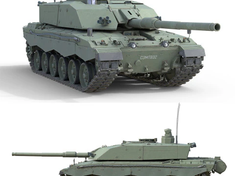 चैलेंजर 3 मुख्य युद्धक टैंक 3D मॉडल