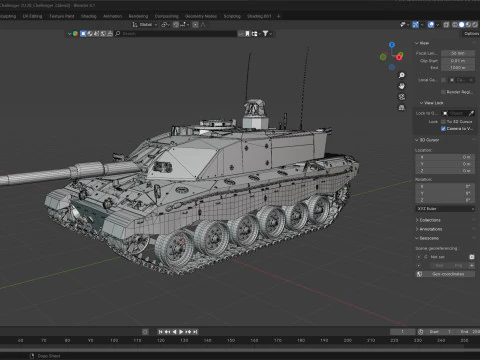 Challenger 3 Main battle tank 3D Model