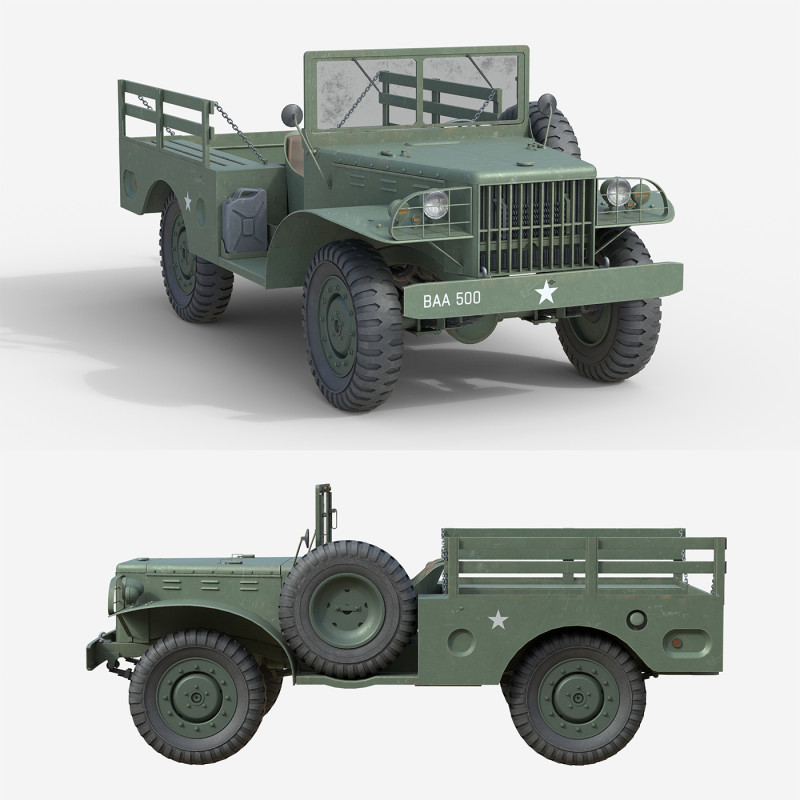 Dodge WC 51 3D 模型 .c4d .max .obj .3ds .fbx .stl .blend