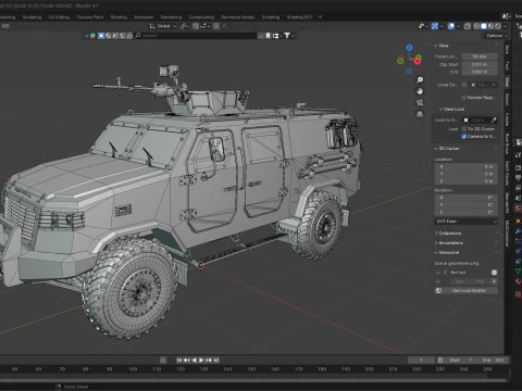 Ve&iacute;culo blindado de transporte de pessoal Kozak 5 Modelo 3D
