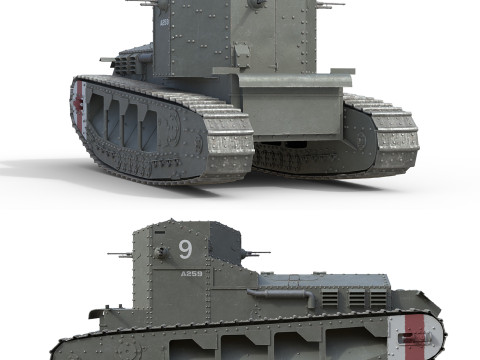 Medium Mark A Whippet 3D Модель