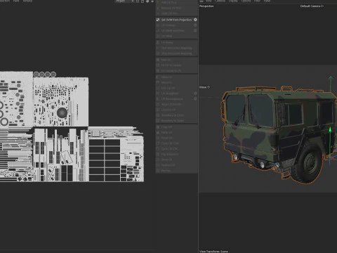 オフロード輸送トラック 3Dモデル