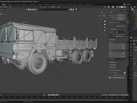 Off Road Transport Truck 3D 模型
