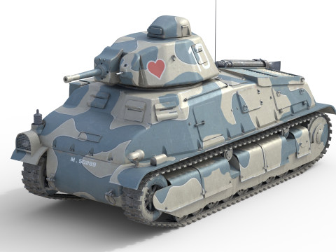 SOMUA S35 Cavalry tank 3D Model
