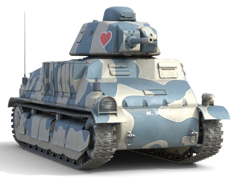 SOMUA S35 Cavalry tank 3D Model
