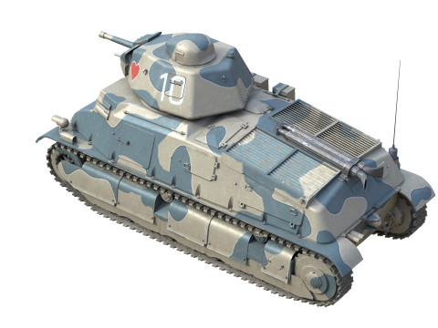 SOMUA S35 Cavalry tank 3D Model
