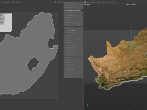 South Africa terrain map 3Dモデル