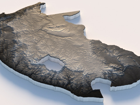 South Africa terrain map 3Dモデル