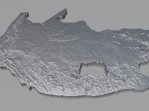 South Africa terrain map 3Dモデル