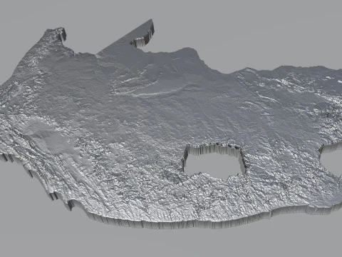 South Africa terrain map 3D Model
