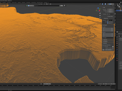 South Africa terrain map 3Dモデル