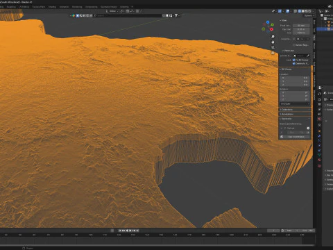 South Africa terrain map 3D Model