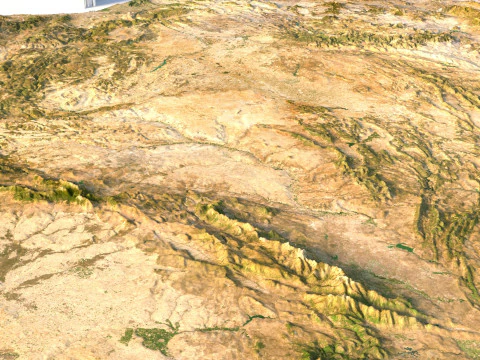 Spain terrain map 3D Model