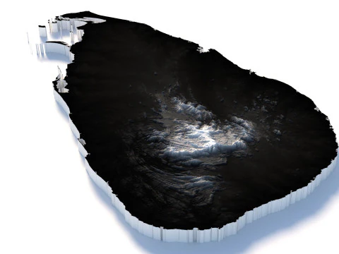 Sri Lanka terrain map 3D Model