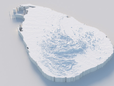 Sri Lanka terrain map 3D-Modell