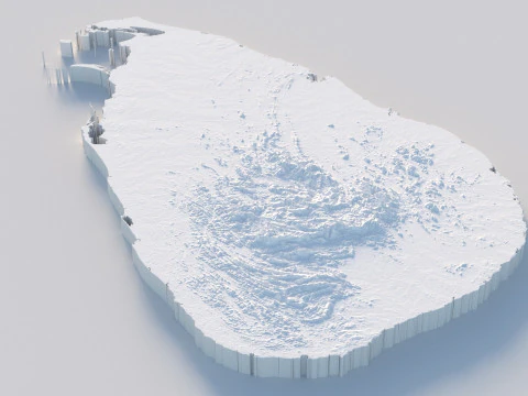 Sri Lanka terrain map 3D Model