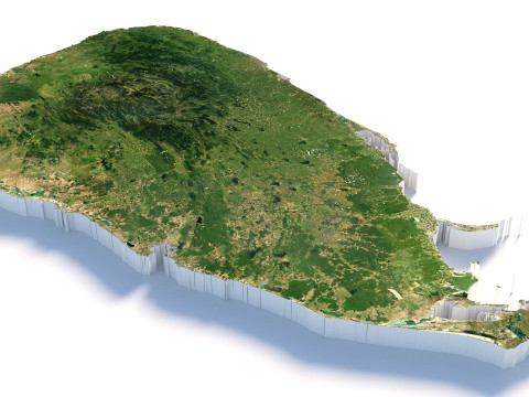 Sri Lanka terrain map 3D-Modell
