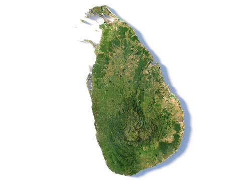 Sri Lanka terrain map 3D-Modell