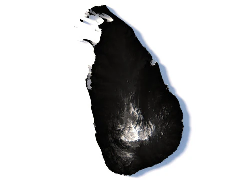 Sri Lanka terrain map 3D Model