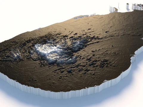Sri Lanka terrain map 3D Model