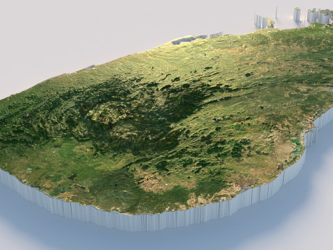 Sri Lanka terrain map 3D-Modell