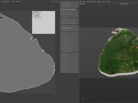 Sri Lanka terrain map 3D Model