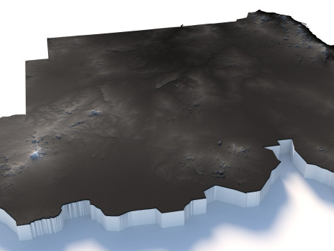 Sudan terrain map 3D Модель