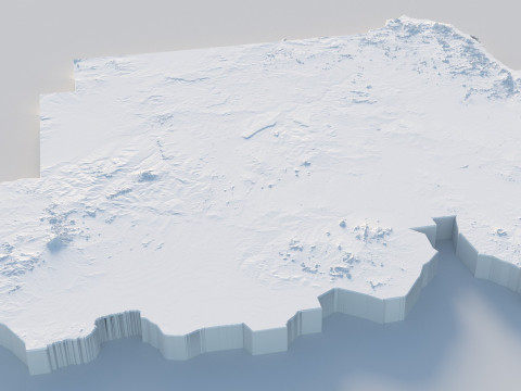 Sudan terrain map 3D Модель