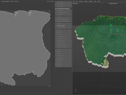 Suriname terrain map 3D मॉडल