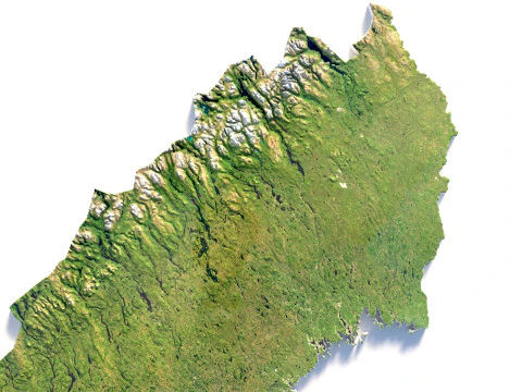 Sweden terrain map 3D Model