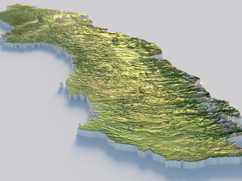 Sweden terrain map 3D Model