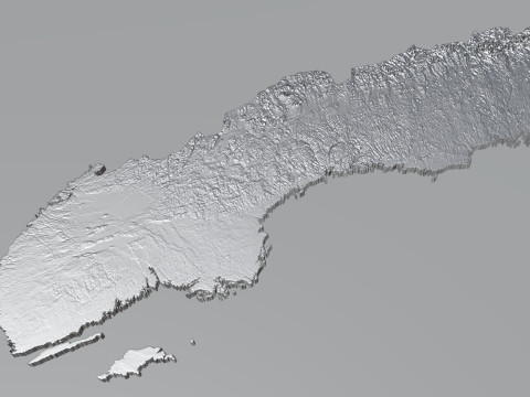Sweden terrain map Modelo 3D