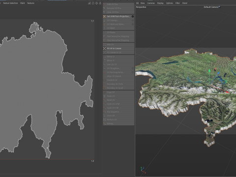 Switzerland terrain map 3Dモデル