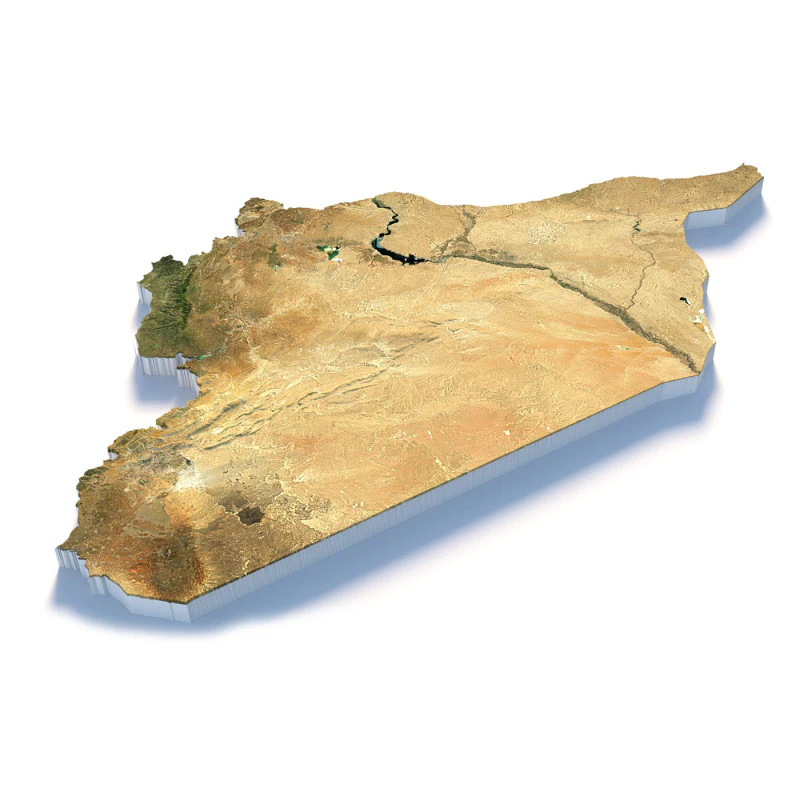 Syria terrain map 3D Model .c4d .max .obj .3ds .fbx .stl .blend 