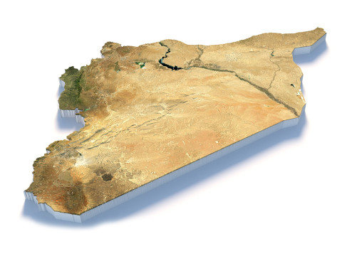 Syria terrain map 3D Model