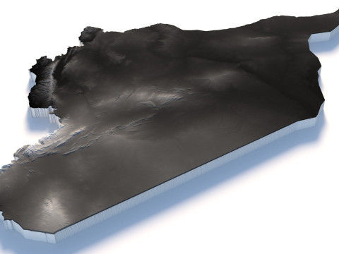 Syria terrain map 3D Модель
