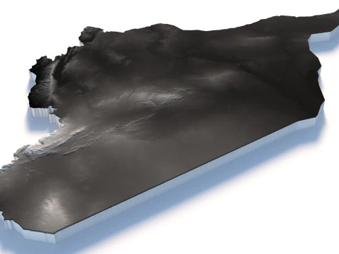 Syria terrain map 3D Model
