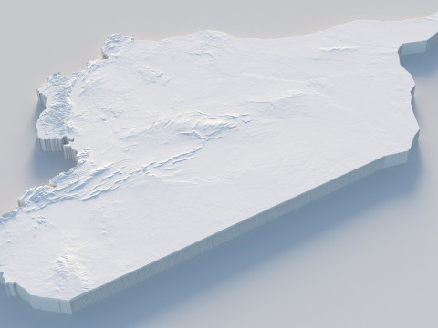 Syria terrain map 3D Модель
