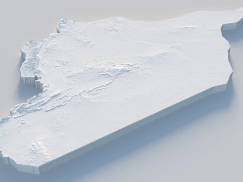 Syria terrain map 3D Model