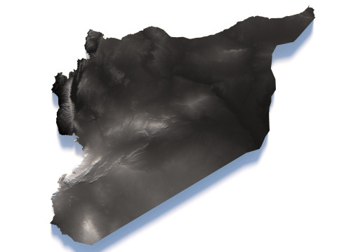 Syria terrain map 3D Модель