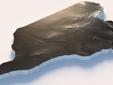 Syria terrain map 3D Модель