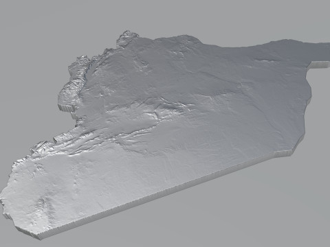 Syria terrain map 3D Модель