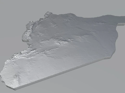 Syria terrain map 3D Model