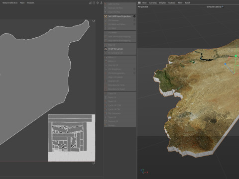 Syria terrain map 3D Модель